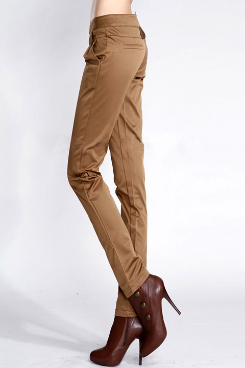 Фото товара 4690, коричневые женские брюки