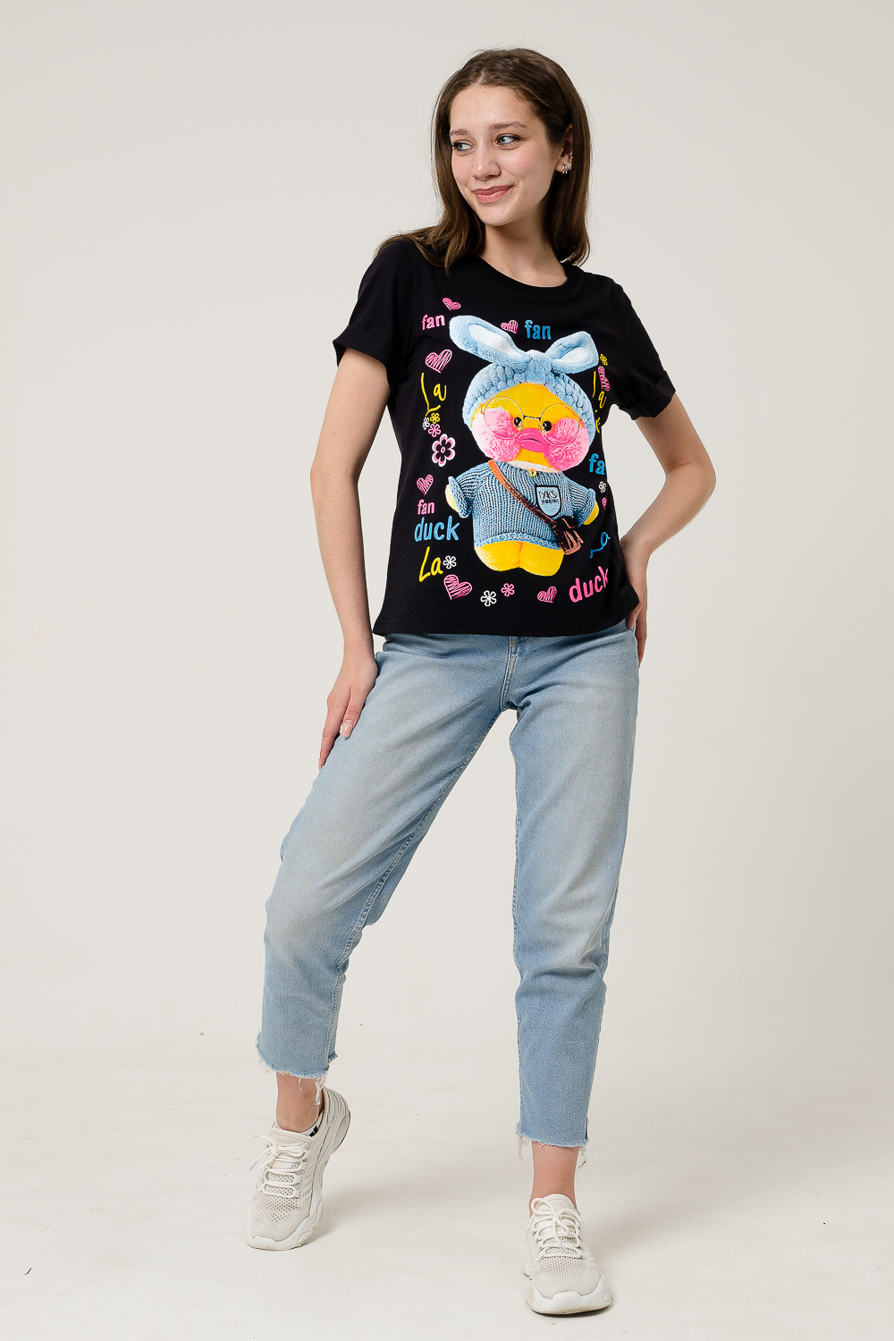 Фото товара 22853, женская футболка с уточкой лалафанфан