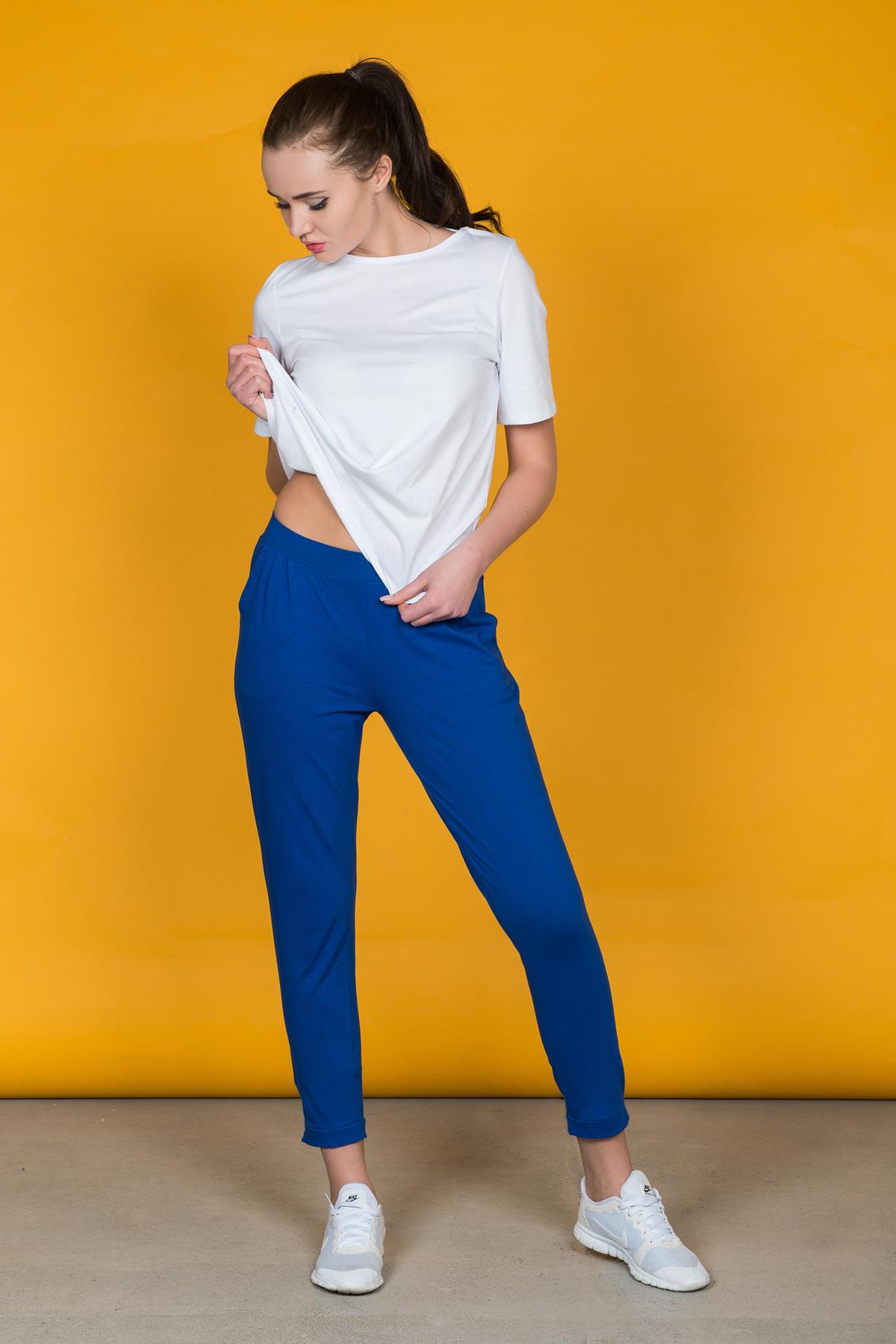 Фото товара 15959, синие укороченные брюки