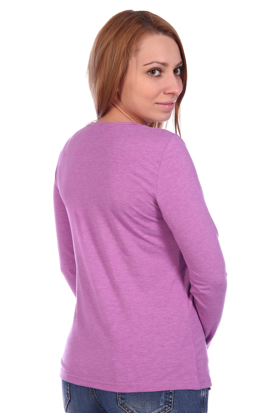 Фото товара 18290, розовая блузка с длинным рукавом